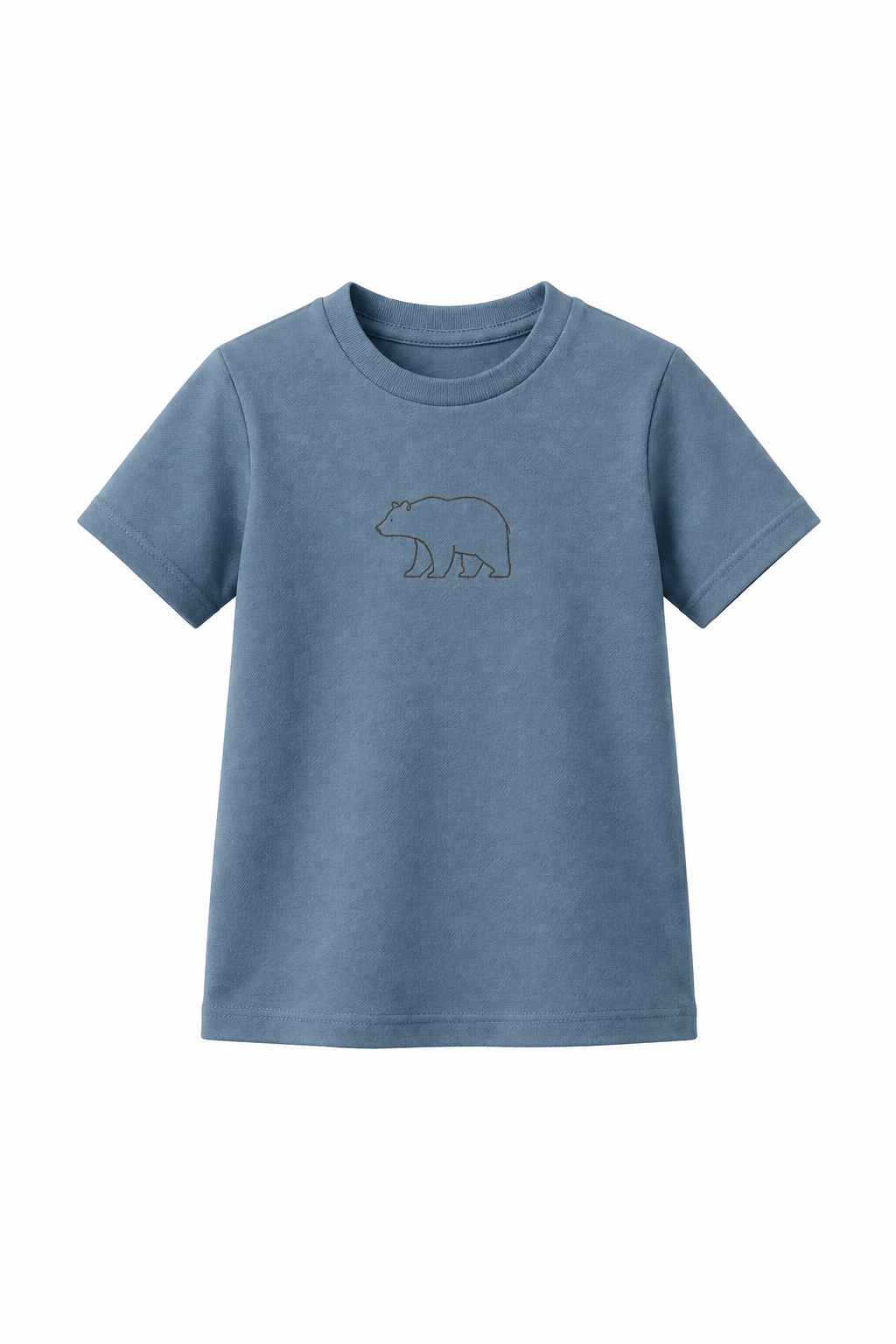 Kids Bear Graphic T-Shirt - Dusty Blue
