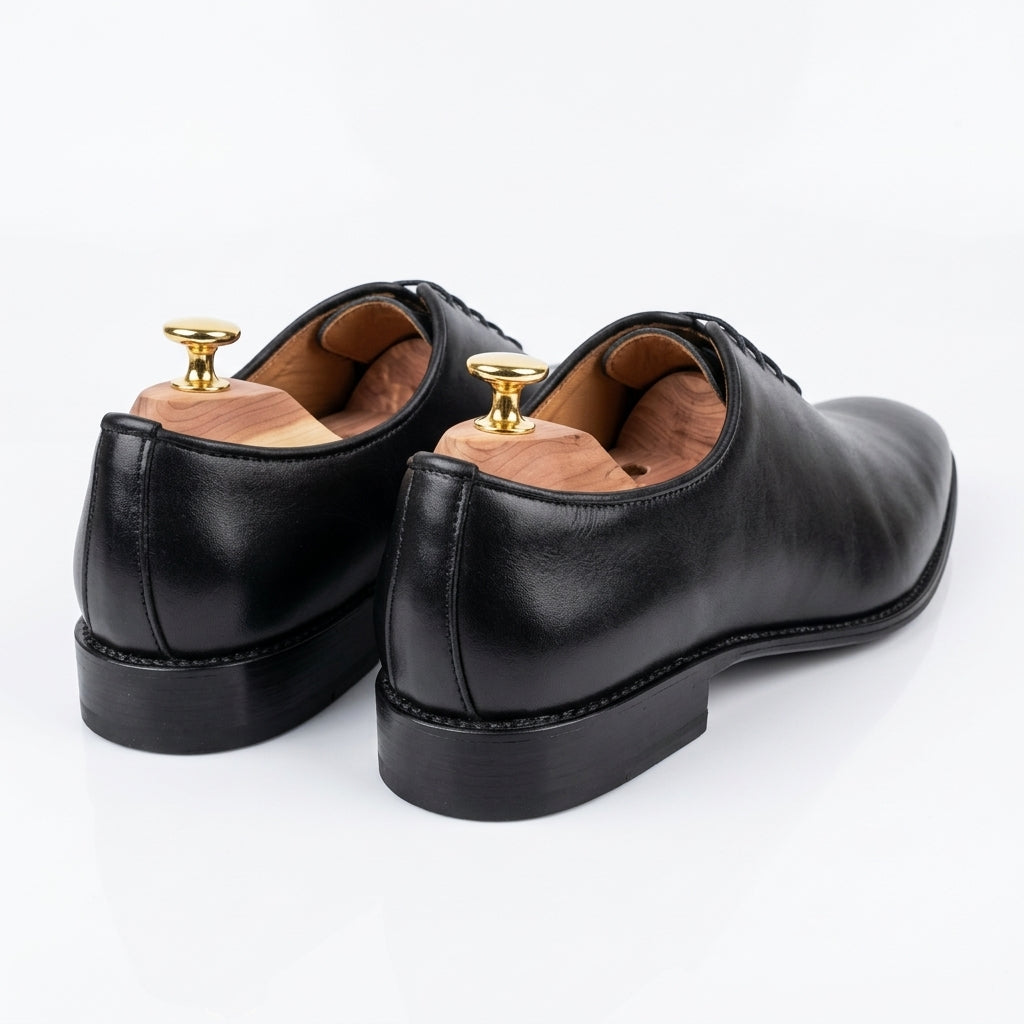 Walkist Original Leather Wholecut Oxford Shoes - Black