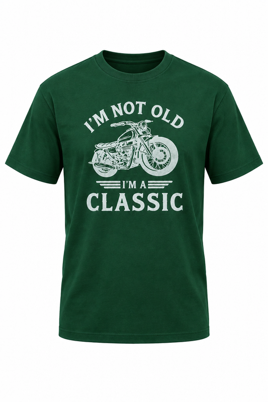 Klassisk T-shirt i bomuld med grafisk tryk og droppede skuldre - Skovgrøn