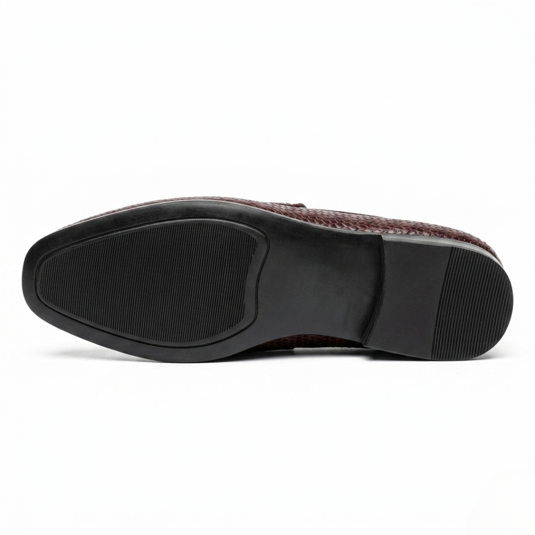 Walkist læder Double Monk loafers - Mørkebrun